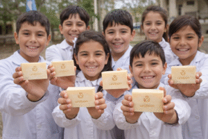 escolares con jabones de Unibon